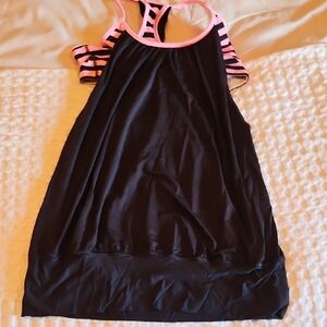 Black and Pink Striped Tank Top Size 8